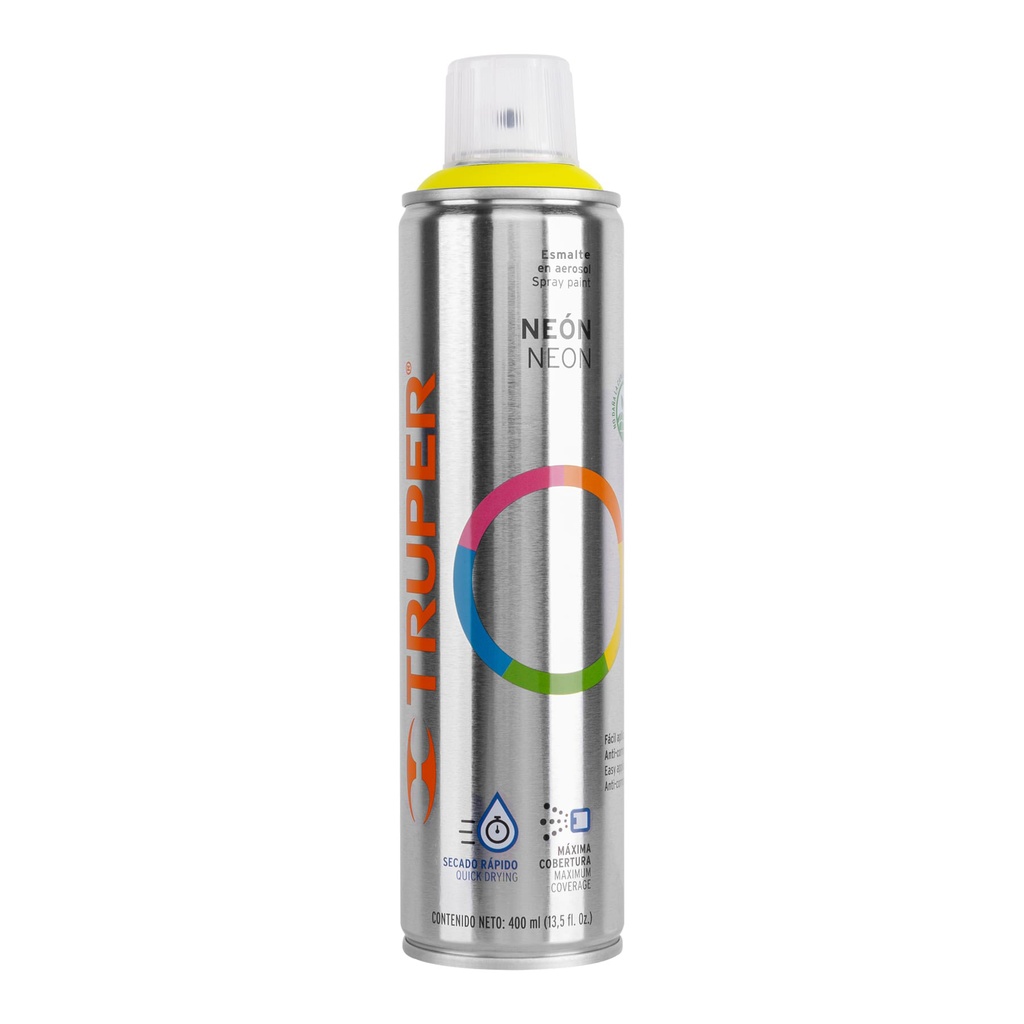 [T12062] Pintura en aerosol, amarillo neón, bote esbelto, 400 ml