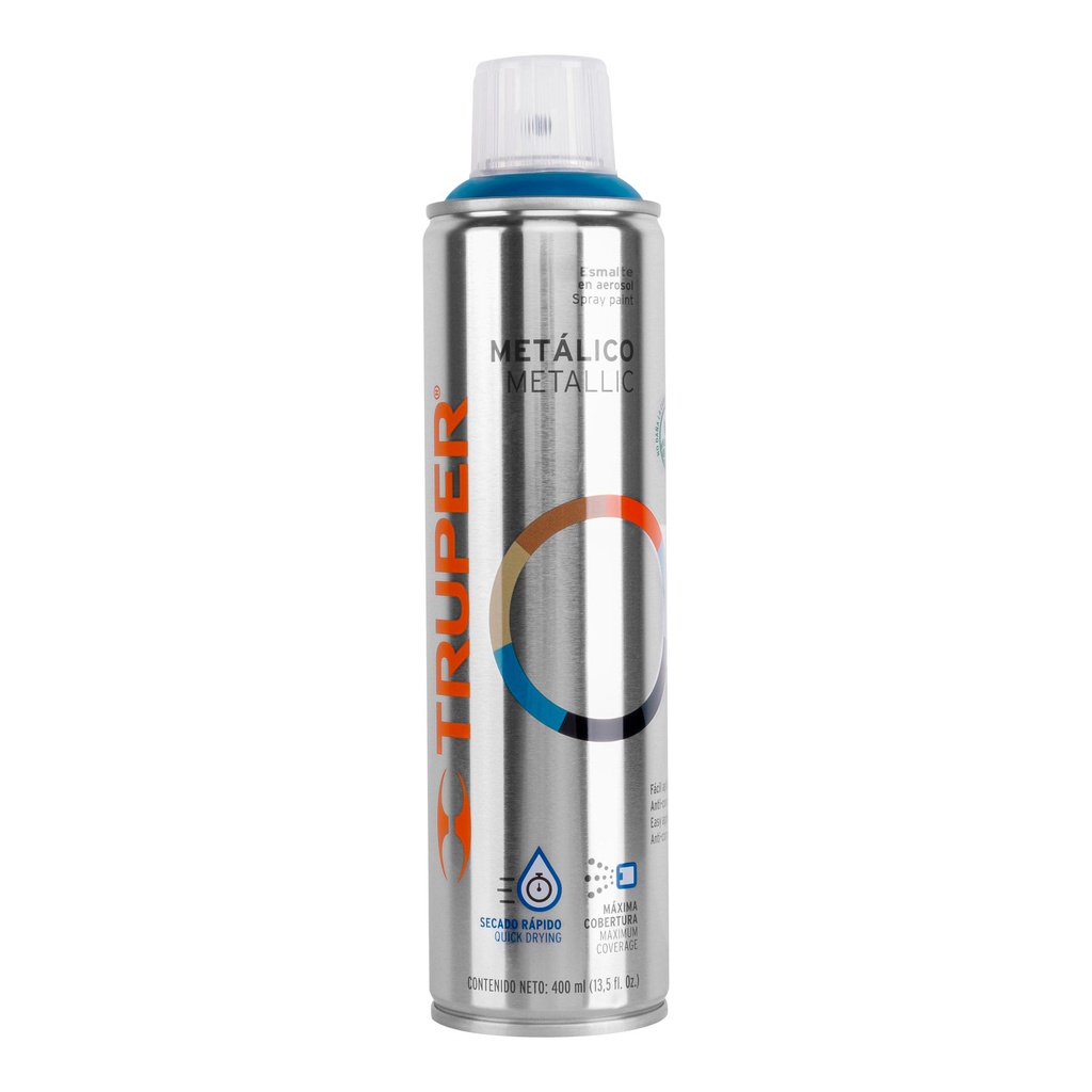 [T19060] Pintura en aerosol, azul metálico, bote esbelto, 400 ml