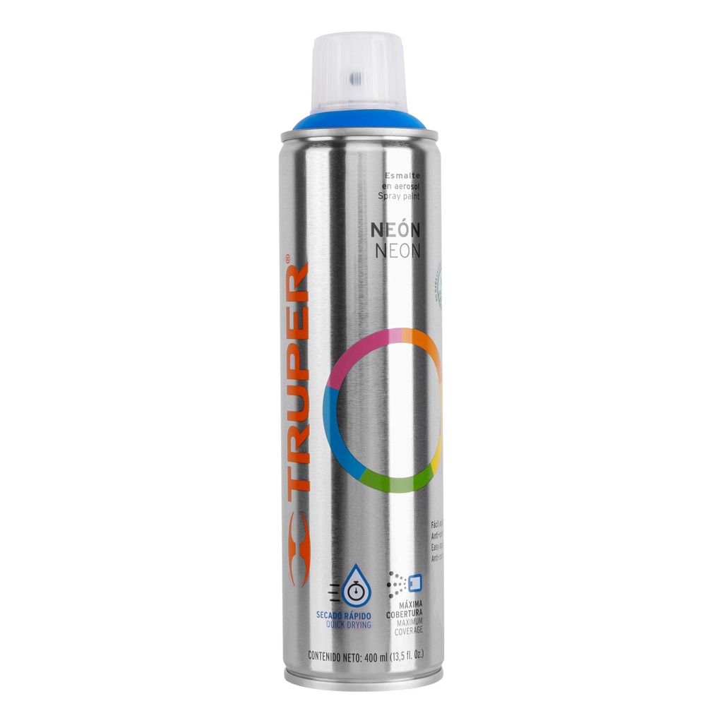 [T12061] Pintura en aerosol, azul neón, bote esbelto, 400 ml