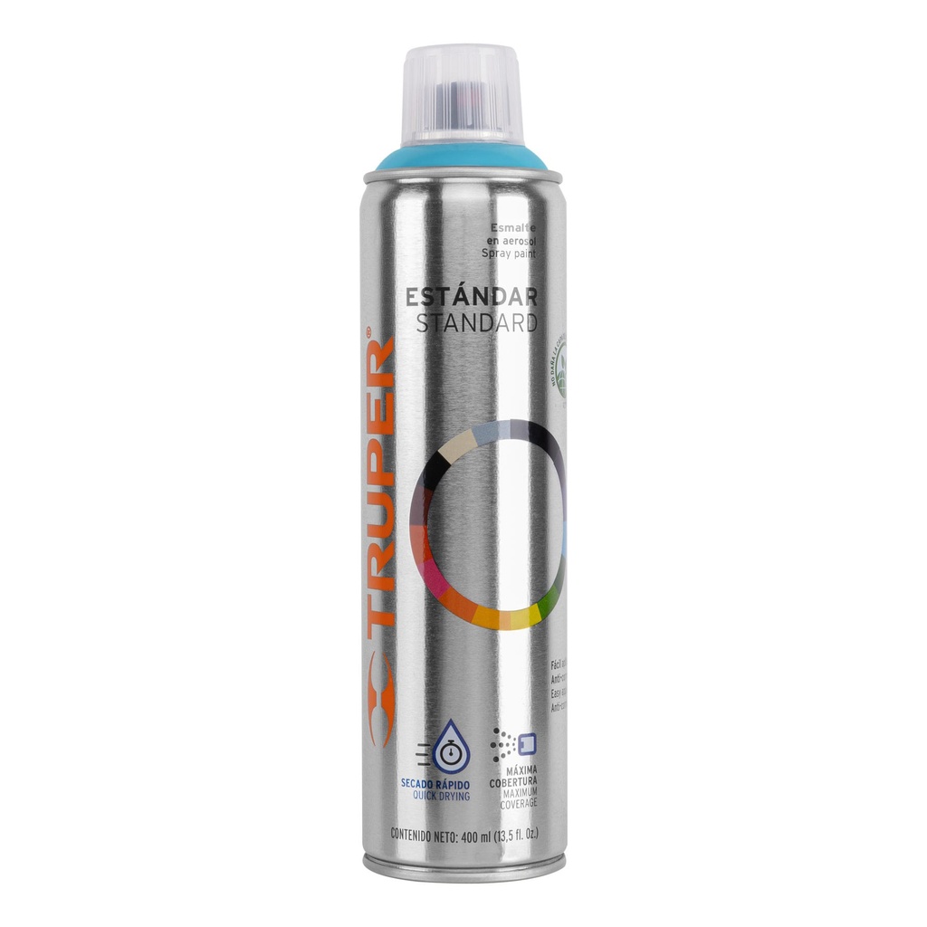 [T19039] Pintura en aerosol, azul, bote esbelto, 400 ml, Truper