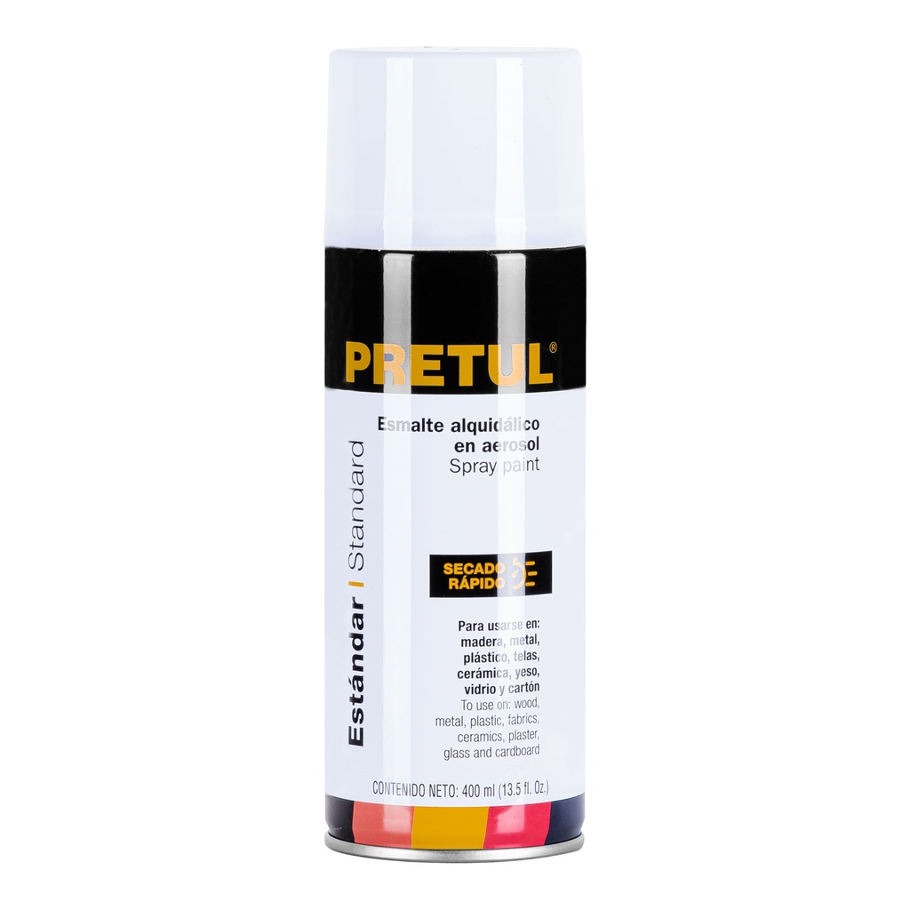 [T27171] Pintura en aerosol, blanco brillante, 400ml, Pretul