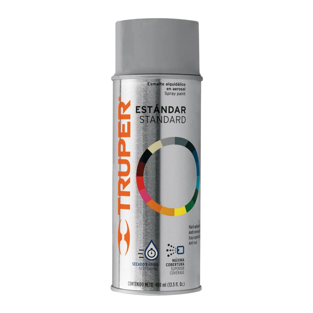 Pintura en aerosol, gris primario, bote tradicional, 400 ml