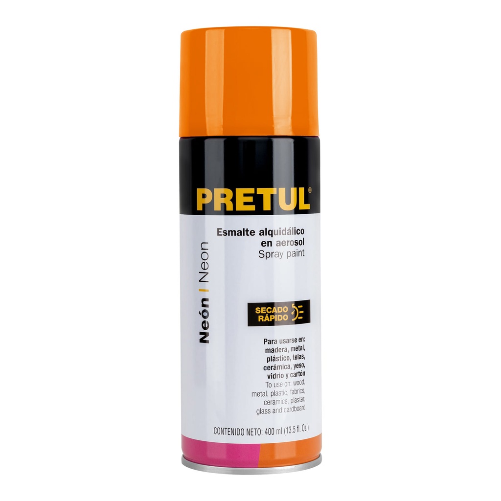 [T27005] Pintura en aerosol, naranja neón, 400ml,Pretul