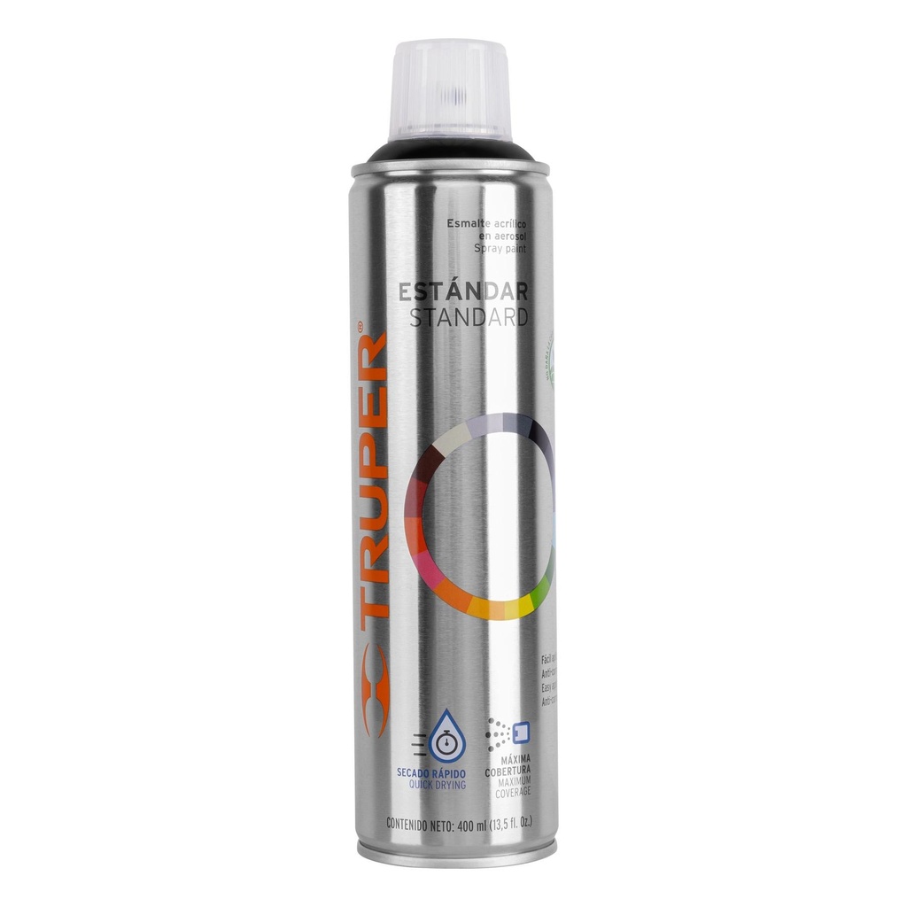 Pintura en aerosol, negro brillante, bote esbelto, 400 ml - Pag 396