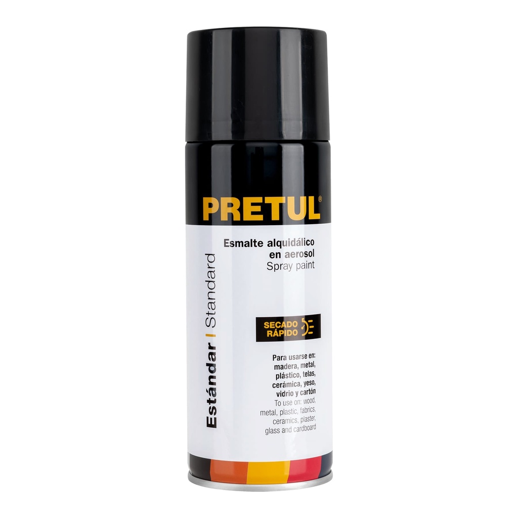 [T27172] Pintura en aerosol, negro mate, 400 ml, Pretul