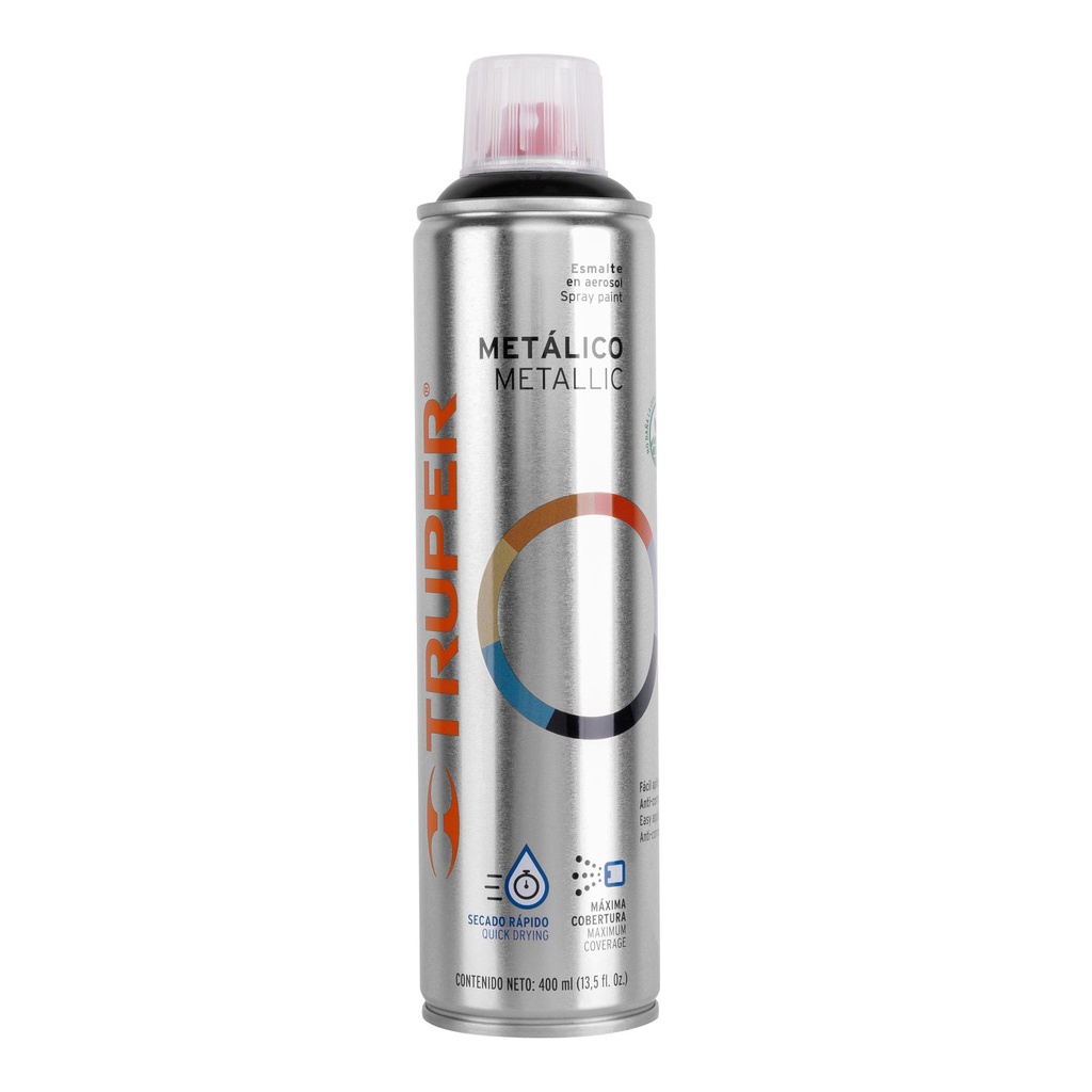 Pintura en aerosol, negro metálico, bote esbelto, 400 ml - Pag 306
