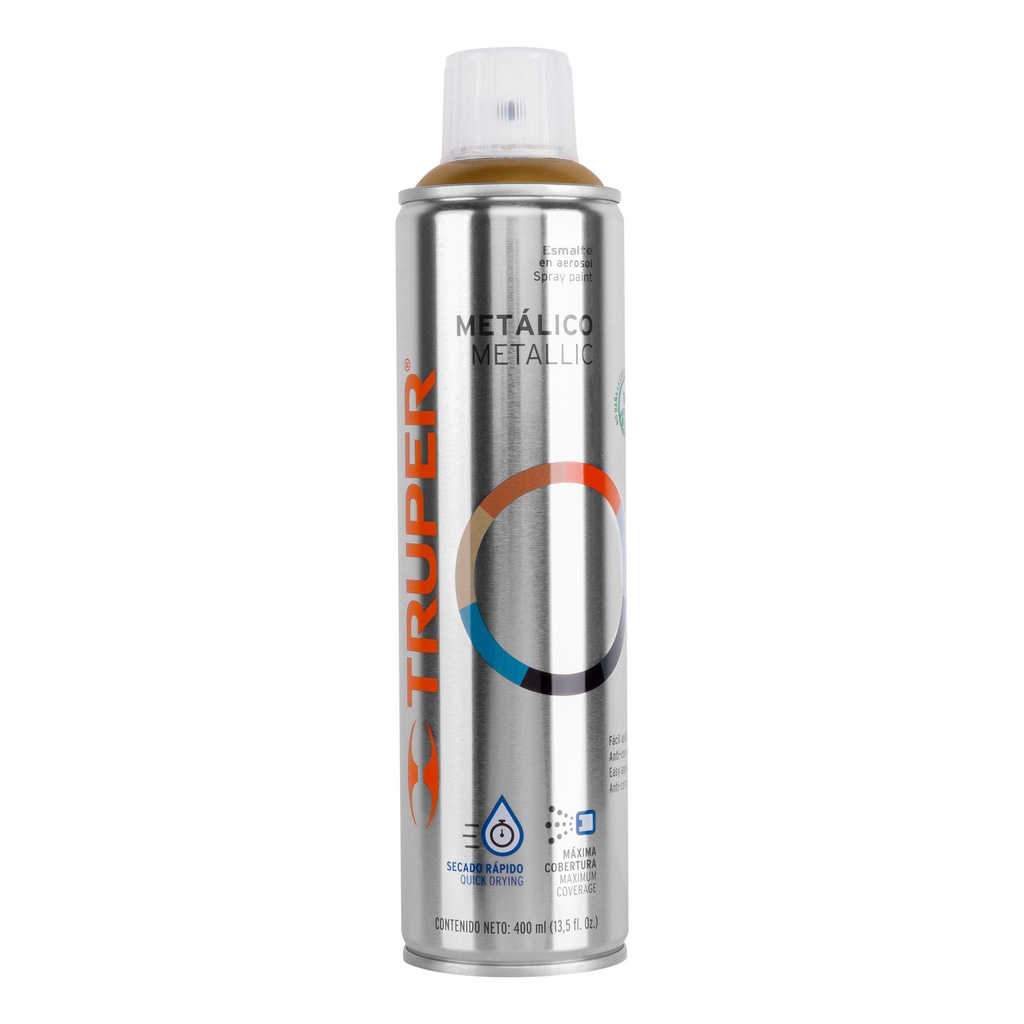 [T19066] Pintura en aerosol, oro metálico, bote esbelto, 400 ml
