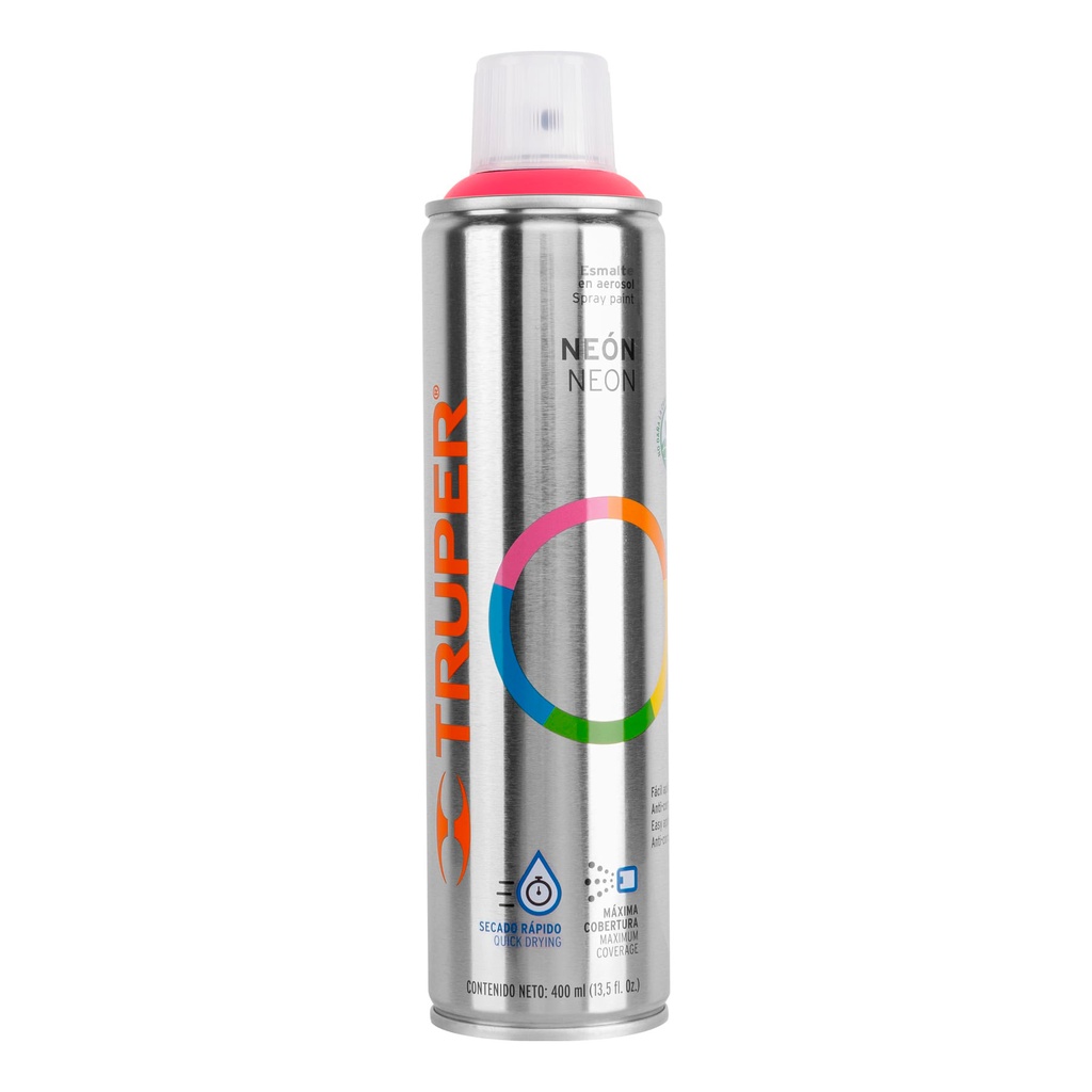 [T19074] Pintura en aerosol, rosa neón, bote esbelto, 400 ml