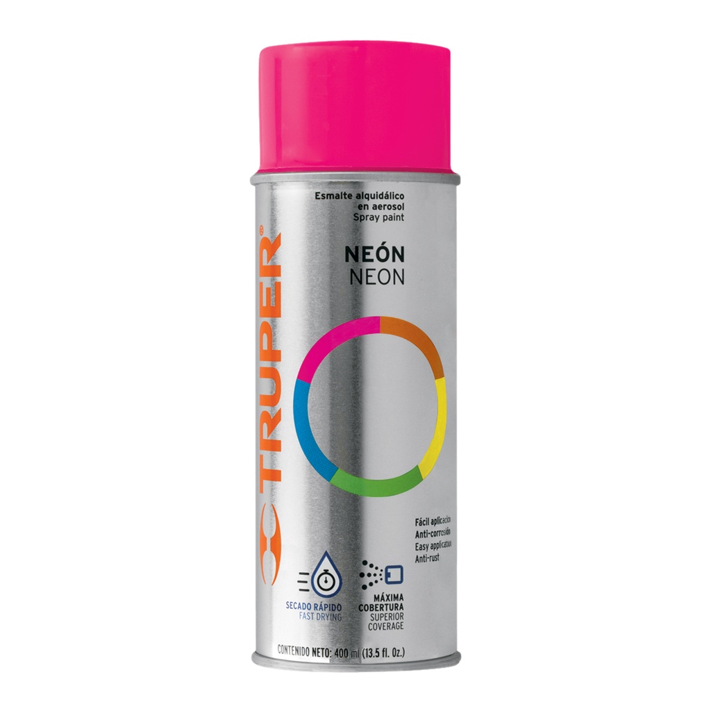 [T102851] Pintura en aerosol, rosa neón, bote tradicional, 400 ml
