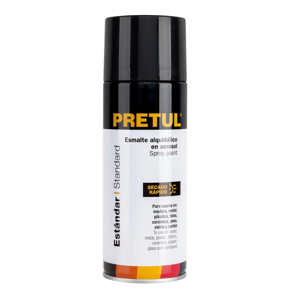 [T27170] Pintura en aerosol,negro brillante, 400ml, Pretul