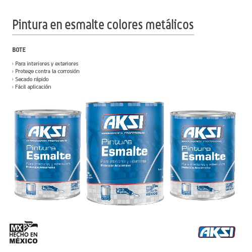 Pintura esmalte cromo, 1 lt