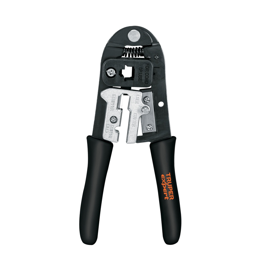 Pinza 8' ponchadora para cables RJ-45, 8 contactos, Truper