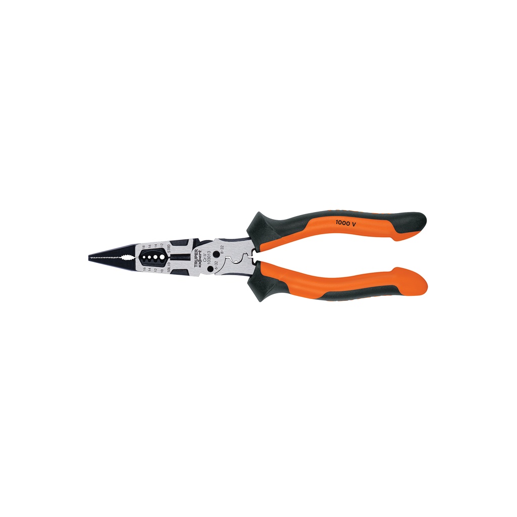 Pinza multiuso 8' punta larga, comfort grip, Truper expert