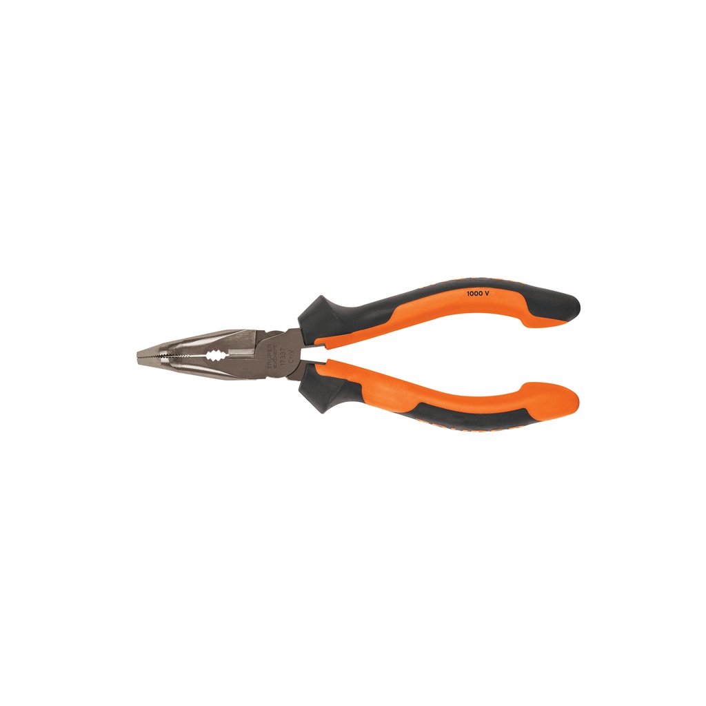 Pinza punta curva 6' mango Comfort Grip, Truper Expert