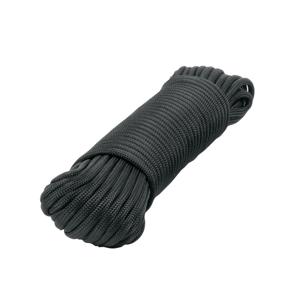 Piola de Nylon Paracord de 4mm x 15 m, negro, Fiero - Pag 557