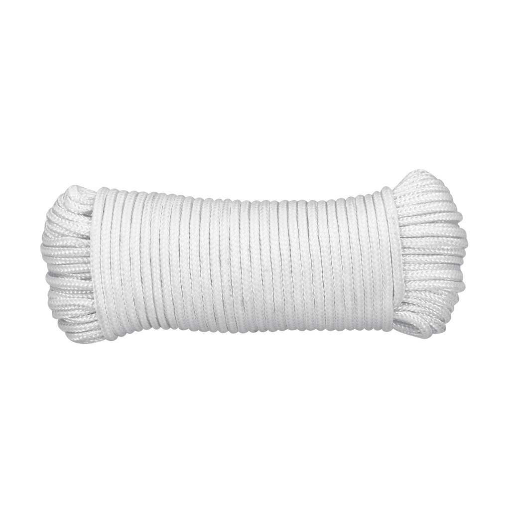 Piola de poliéster diamante de 4 mm x 30 m blanca, Fiero