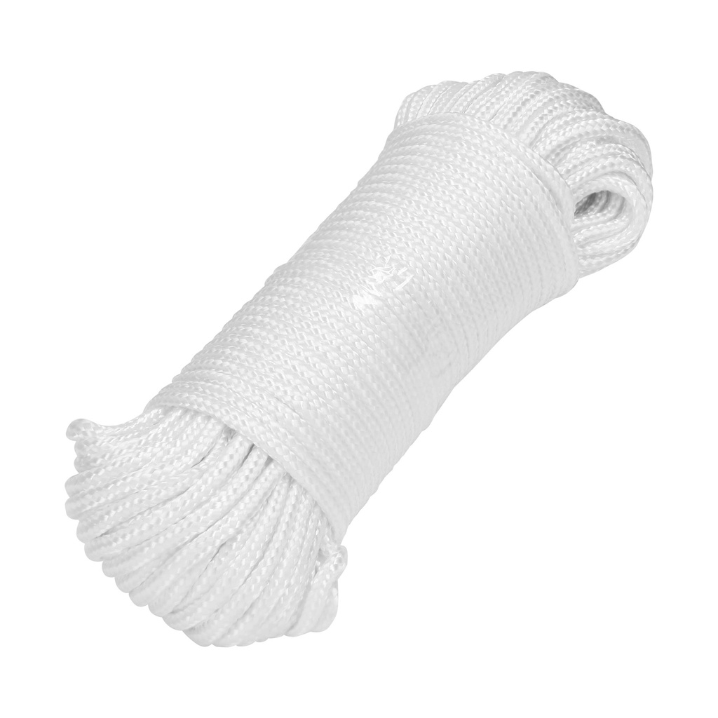 [T48395] Piola de poliéster diamante de 4 mm x 30 m blanca, Fiero
