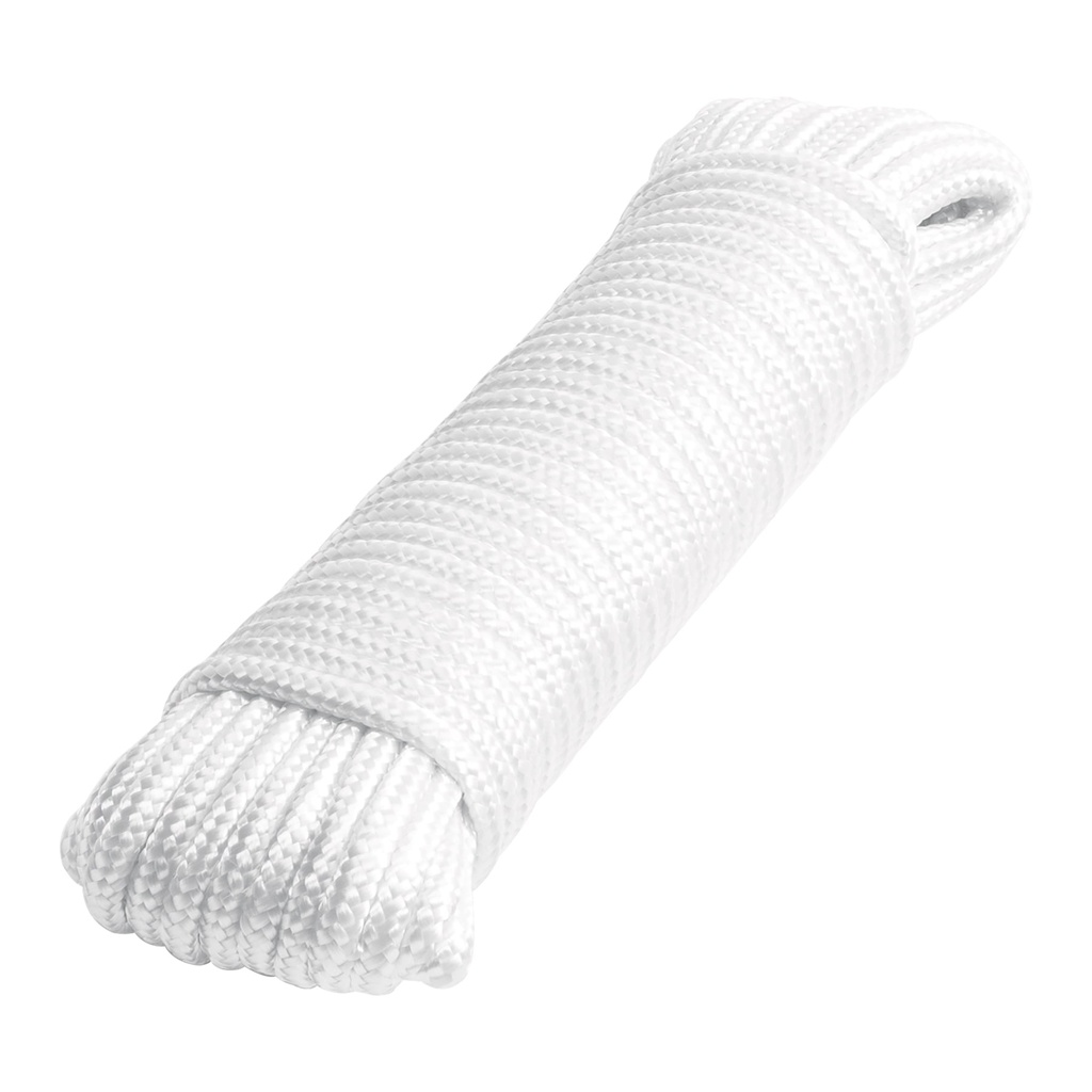 [T48393] Piola de poliéster diamante de 5 mm x 15 m blanca, Fiero