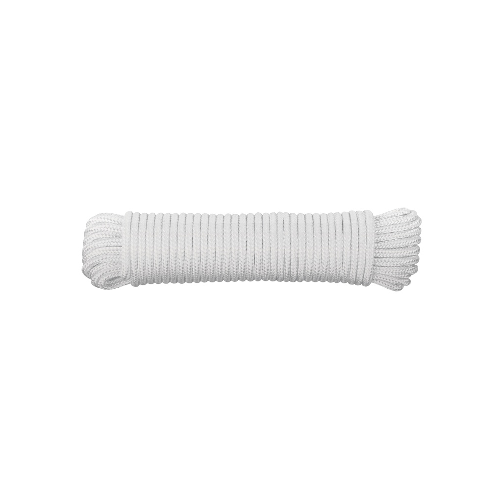 Piola de poliéster diamante de 6 mm x 15 m blanca, Fiero