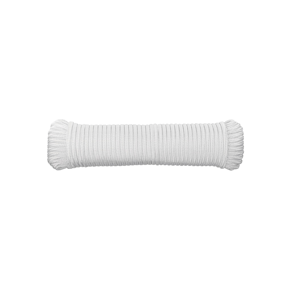 [T48397] Piola de poliéster diamante de 6 mm x 30 m blanca, Fiero