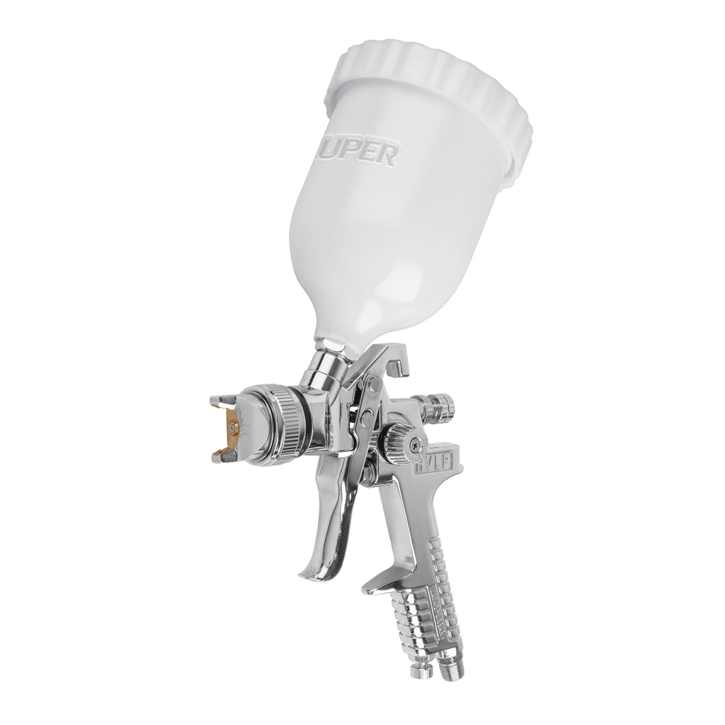 [T12128] Pistola p/pintar gravedad HVLP vaso plástico, 1.4 mm, Truper