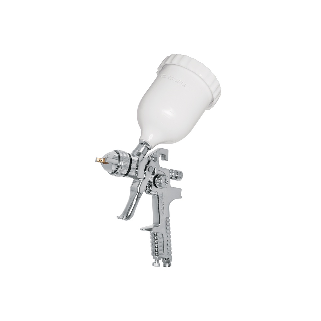 Pistola p/pintar gravedad HVLP vaso plástico, 1.7 mm, Truper - Pag 102