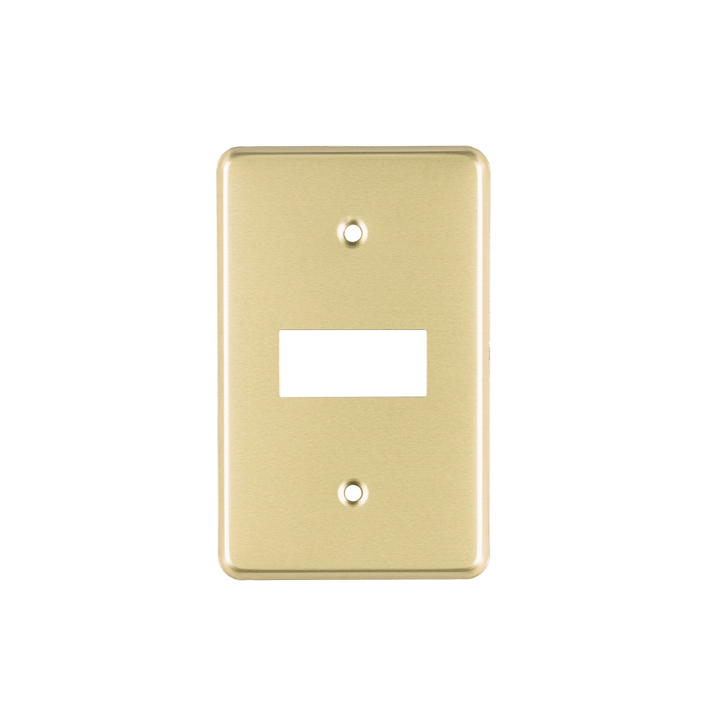 Placa 1 módulo, de aluminio, línea Económica, Volteck