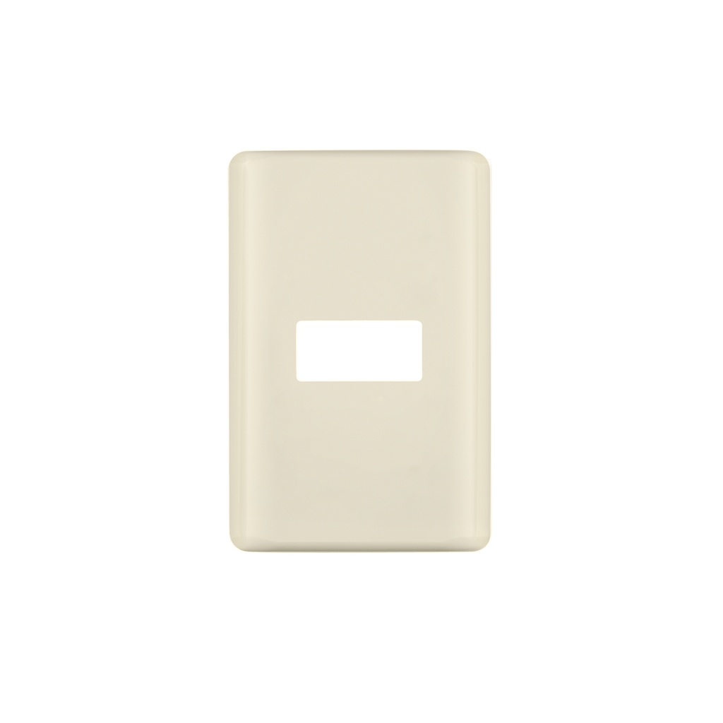 Placa 1 módulo, marfil, línea Volteck Basic