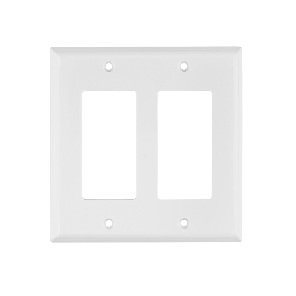 Placa 2 ventanas, de policarbonato, línea Classic, Volteck