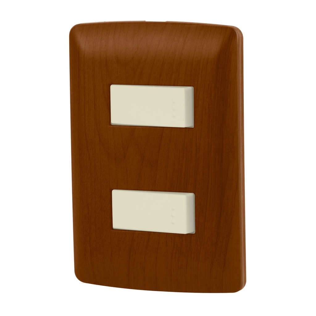 Placa armada 1 interruptor 1 escalera, madera,línea Italiana