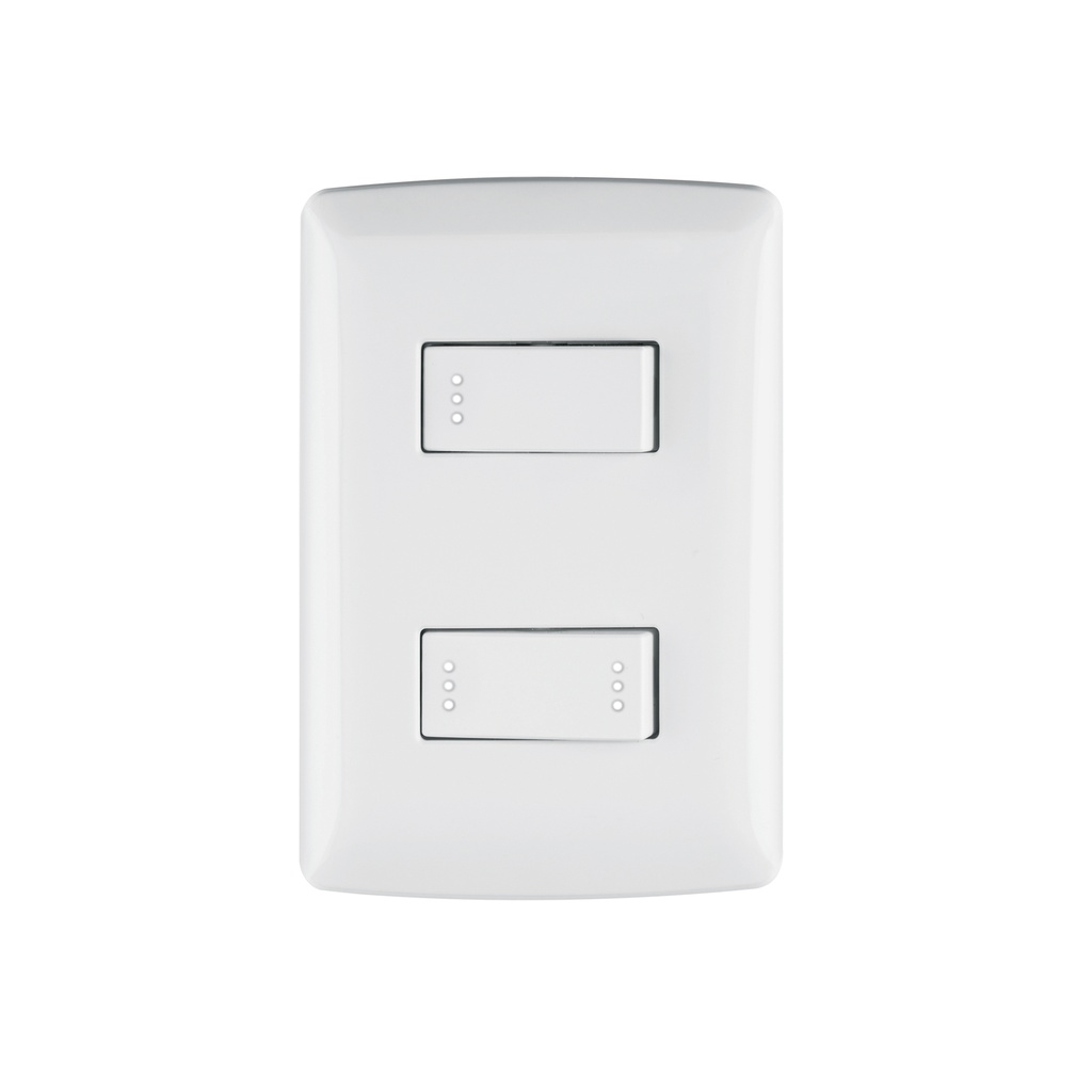 Placa armada 1 interruptor 1 escalera,blanco, línea Italiana - Pag 522