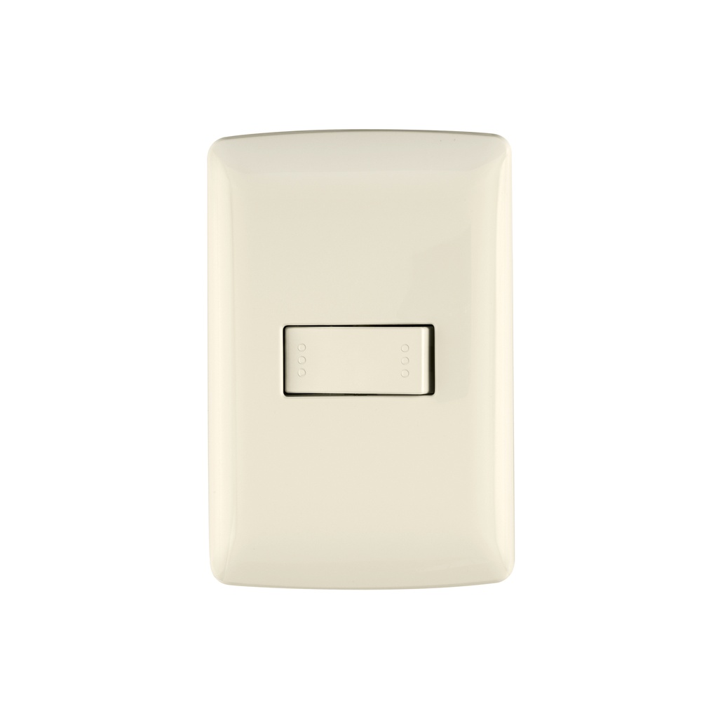 Placa armada 1 interruptor escalera marfil, línea Italiana - Pag 523