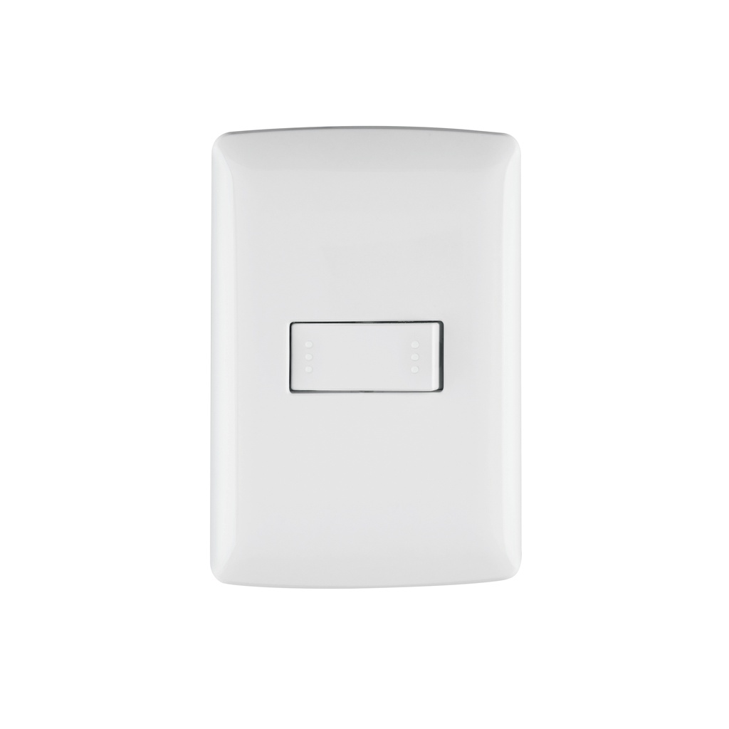 Placa armada 1 interruptor escalera, blanco, línea Italiana - Pag 523