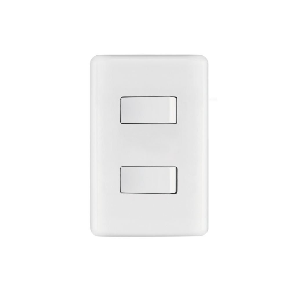 Placa armada 1 interruptor sencillo + 1 de 3 vías, Basic