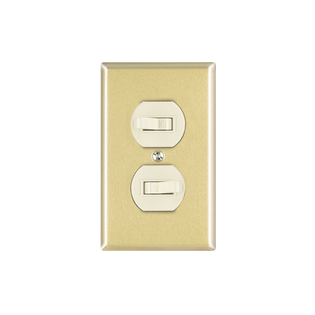 Placa armada 2 interruptor sencillo, línea Standard, alumini - Pag 537