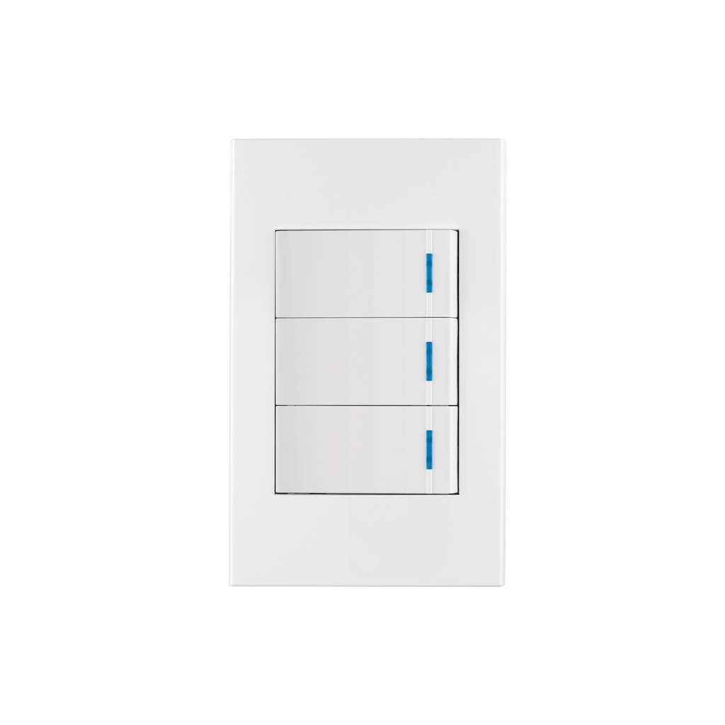 Placa armada 3 interruptores, 1 módulo, Española, blanco - Pag 401