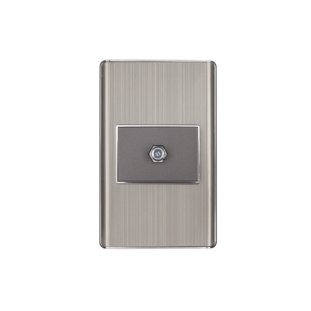 Placa armada acero inox 1 toma de TV, 1.5 módulos, Lisboa - Pag 404