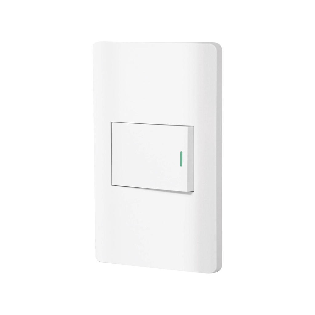 Placa armada blanca 1 interruptor 1.5 módulos, Lisboa
