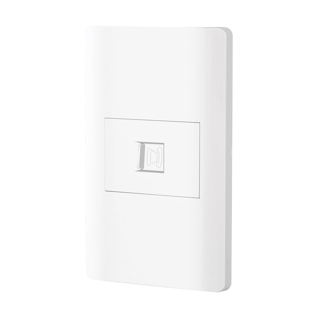 Placa armada blanca 1 toma para teléfono 1.5 mód, Lisboa