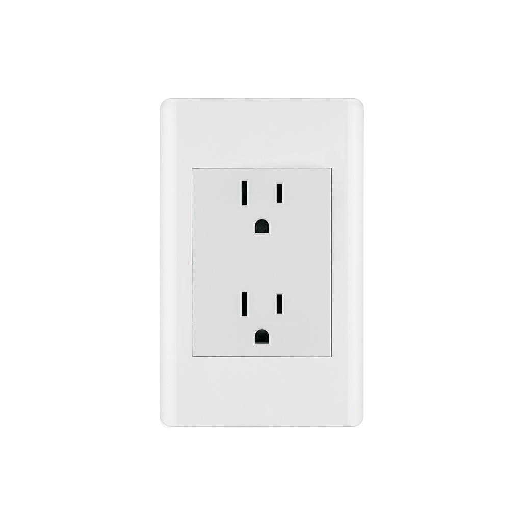 Placa armada blanca contacto dúplex 3 módulos, Lisboa