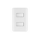 Placa armada con 2 interruptores sencillos, Volteck Basic