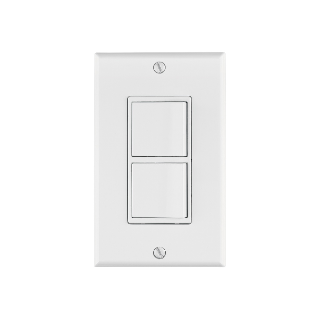 Placa armada con 2 interruptores sencillos, línea Classic