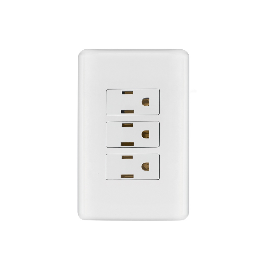 Placa armada con 3 contactos, Volteck Basic - Pag 410