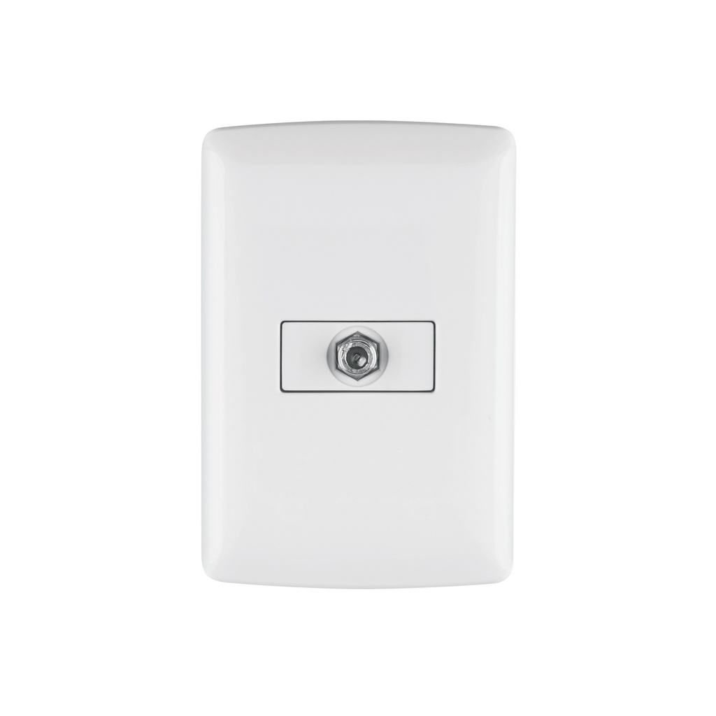 Placa armada con conexión para TV, blanco, línea Italiana