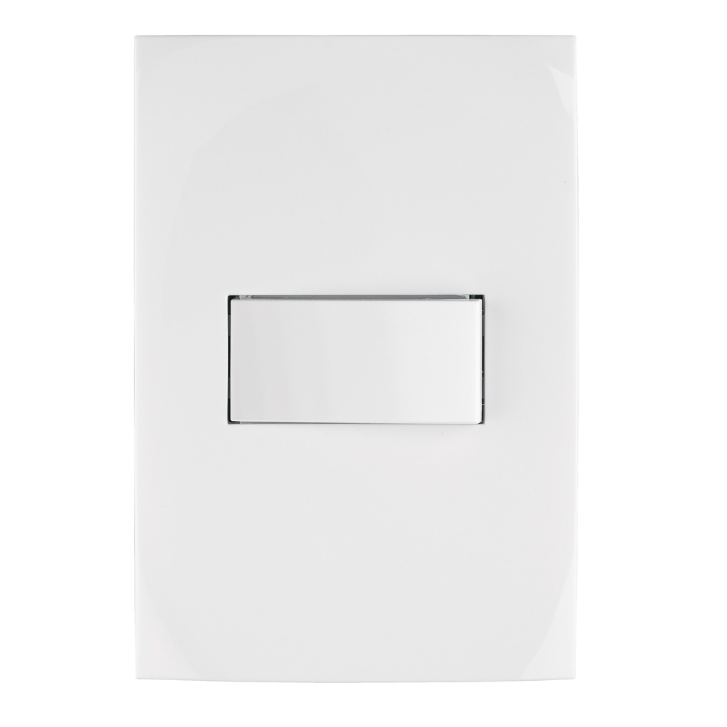[T46493] Placa armada con interruptor escalera, línea Oslo, blanco