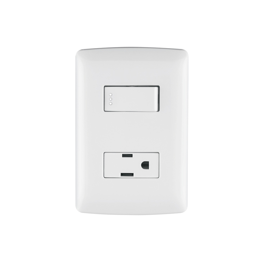 Placa armada contacto e interruptor, blanco, línea Italiana - Pag 395