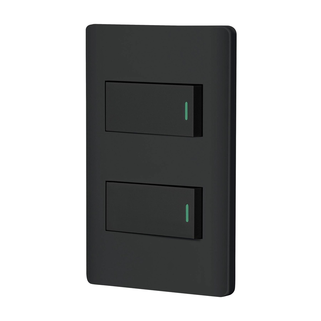 Placa armada negra con 2 interruptores 1 módulo, Lisboa - Pag 403