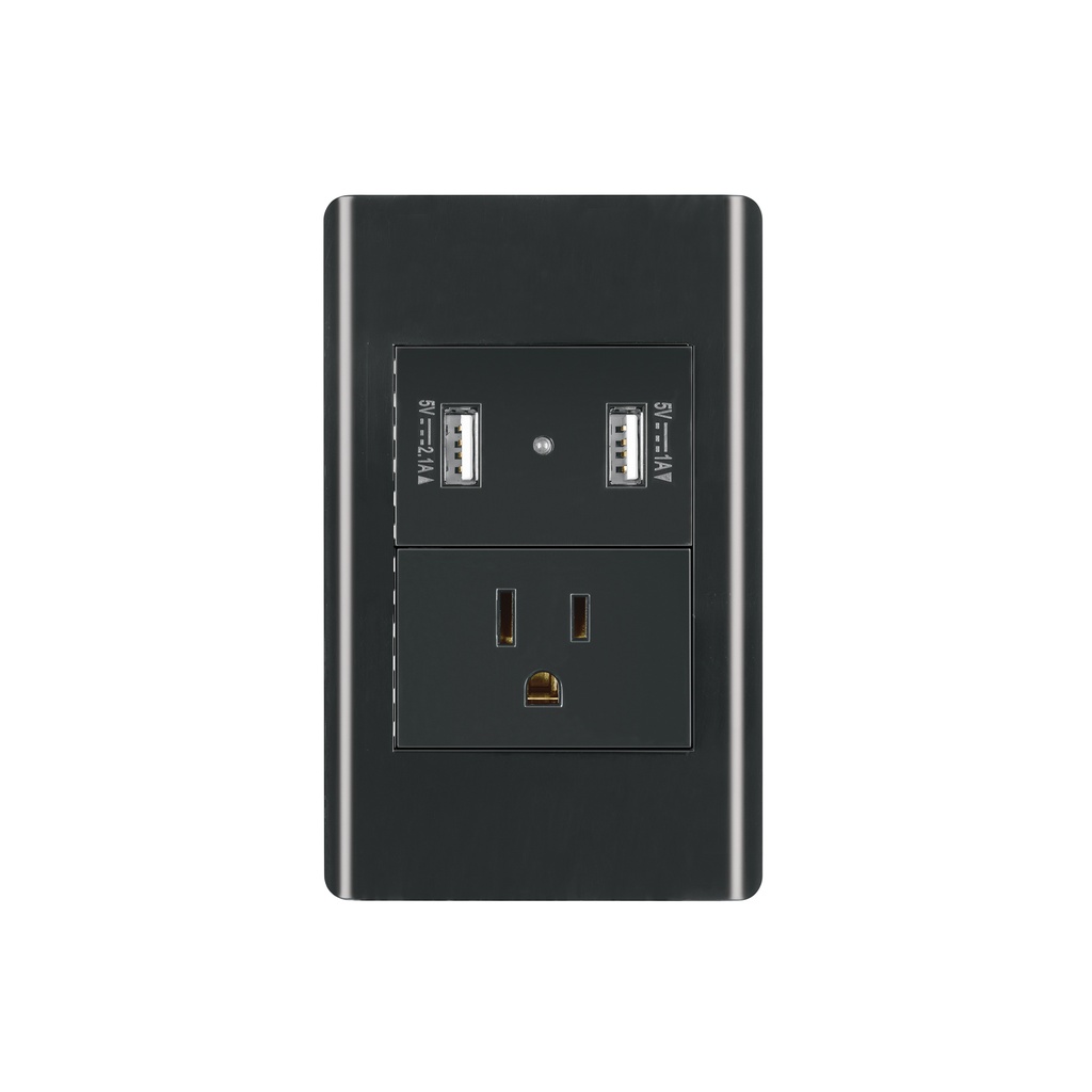 Placa armada negra contacto y 2 puertos USB 1.5 mód, Lisboa - Pag 533