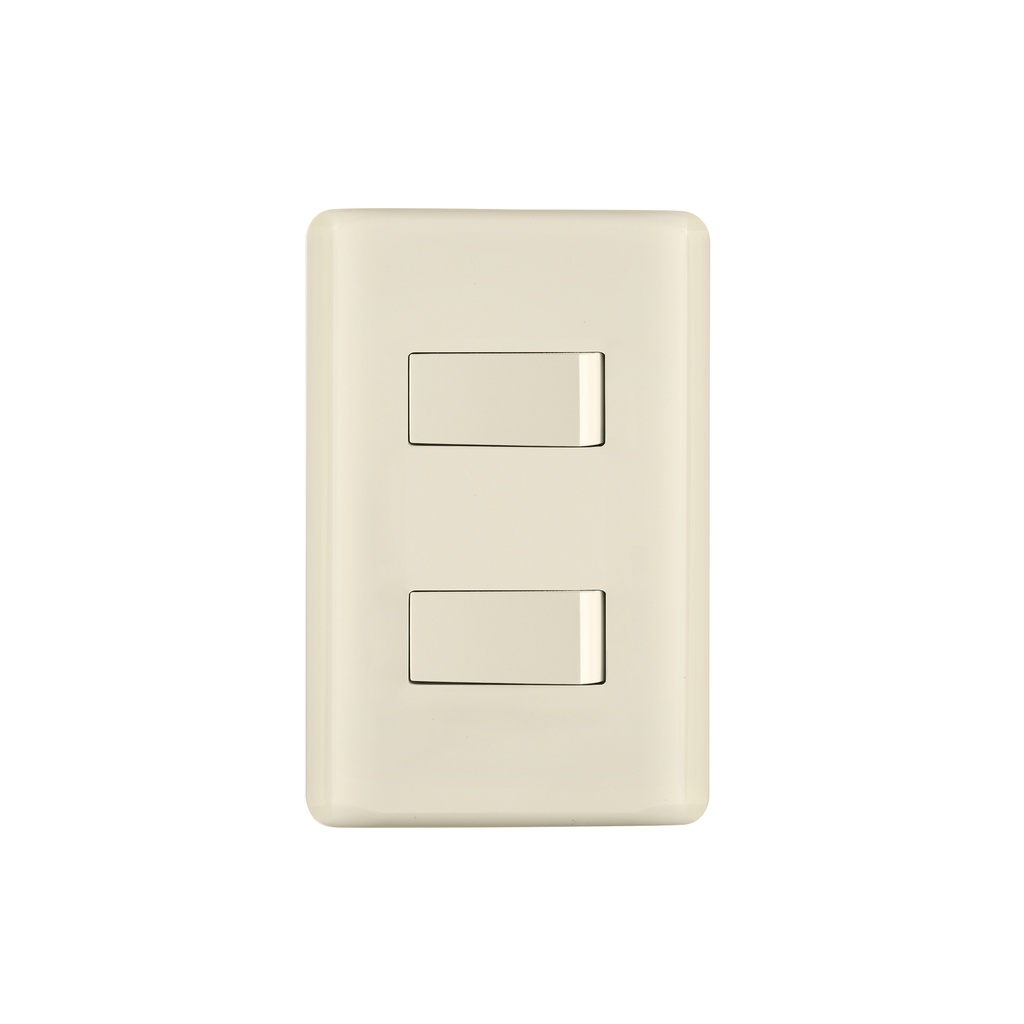 Placa armada, 2 interruptores, marfil, Volteck - Pag 410
