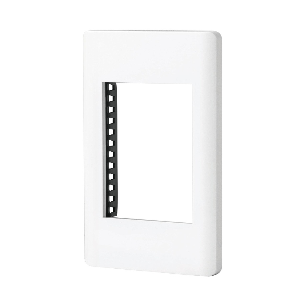 Placa blanca de 1 ventana 3 módulos, línea Lisboa, Volteck
